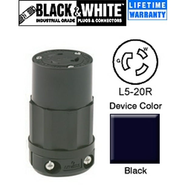 Leviton 2313 Nylon Locking Connector Black Pack of 20